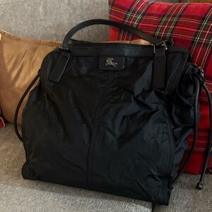 Burberry tote - leather & nylon